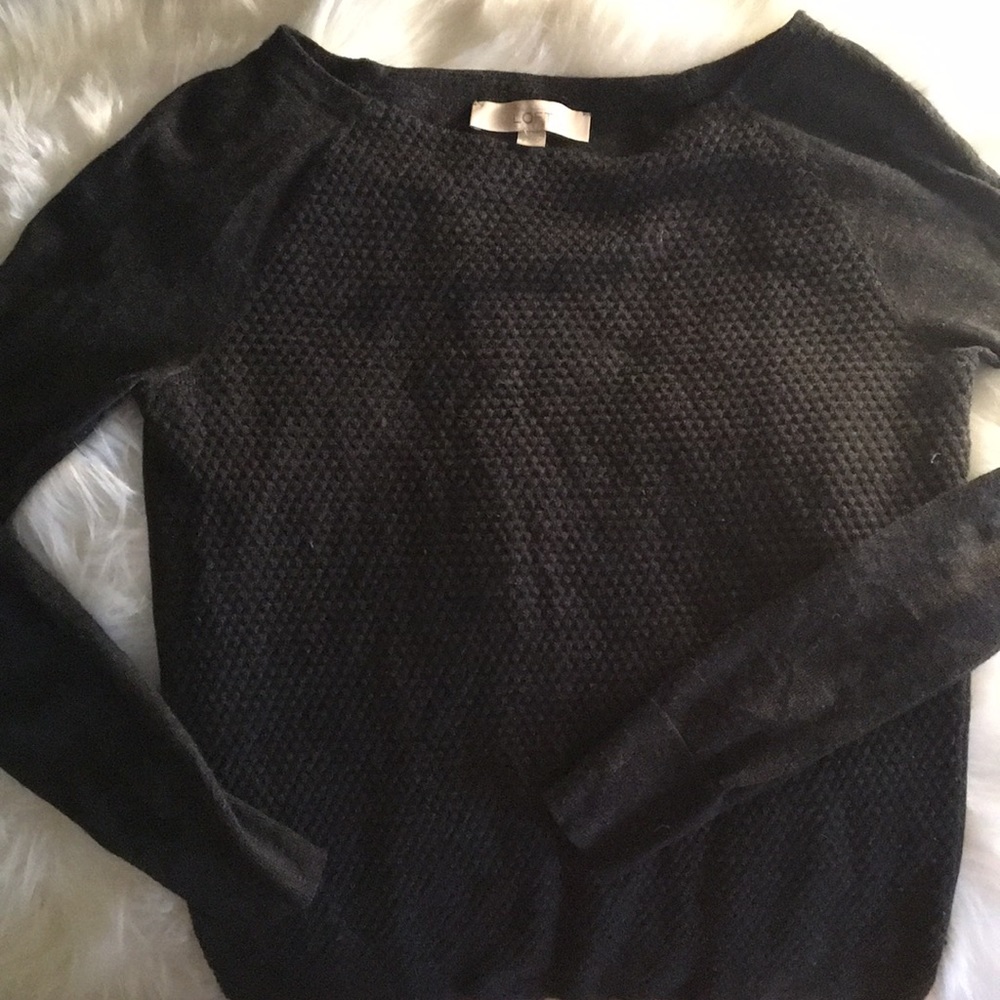 LOFT Boatneck Gray Sweater
